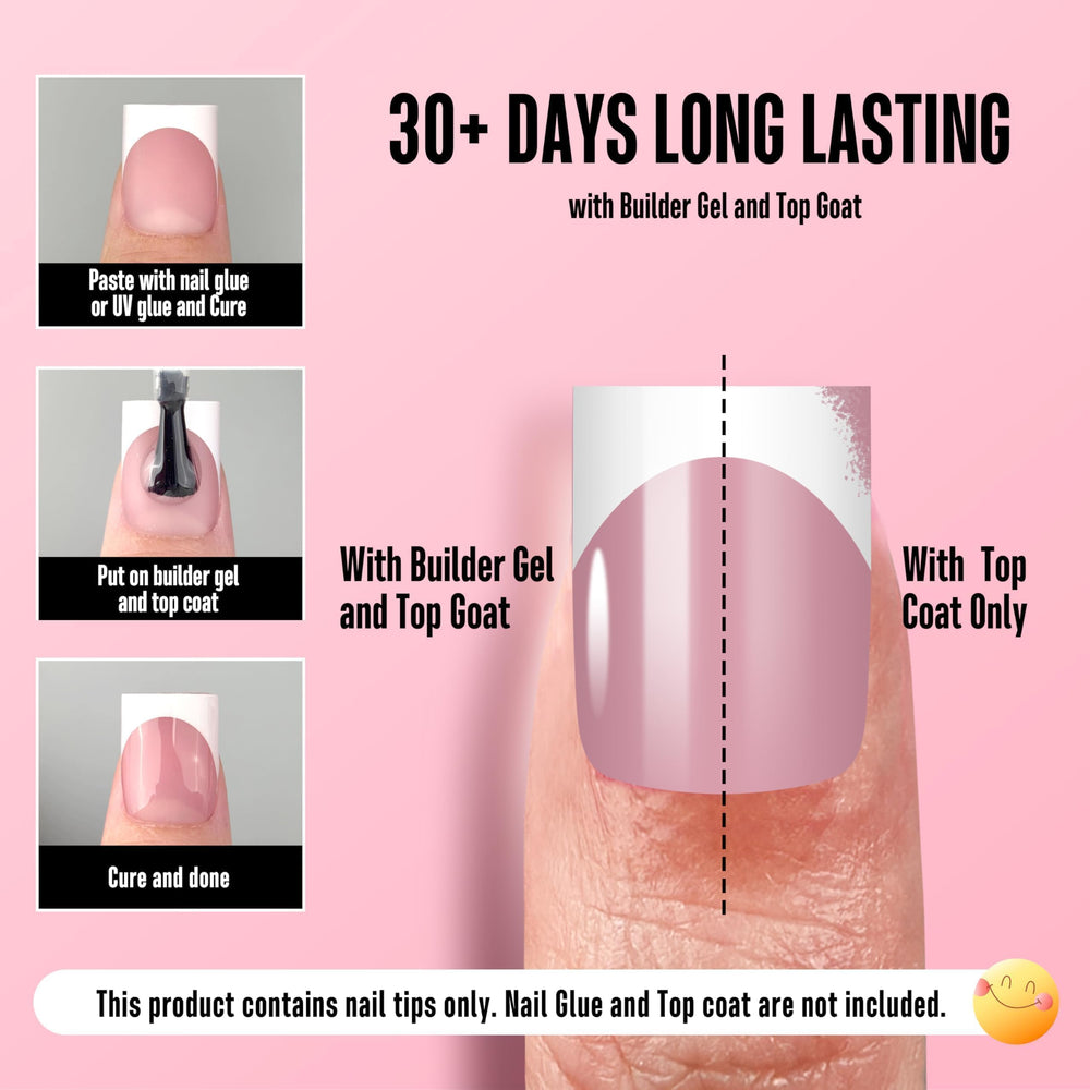NOVO OVO PMMA soft gel tips are ultra-transparent and easy to bend