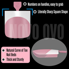 NOVO OVO pre-designed toe nails matte surface for easy nail art