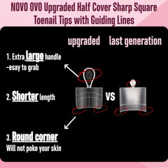 NOVO OVO thin cuticle edge flexible tips adapt to flat or curved nails for seamless look