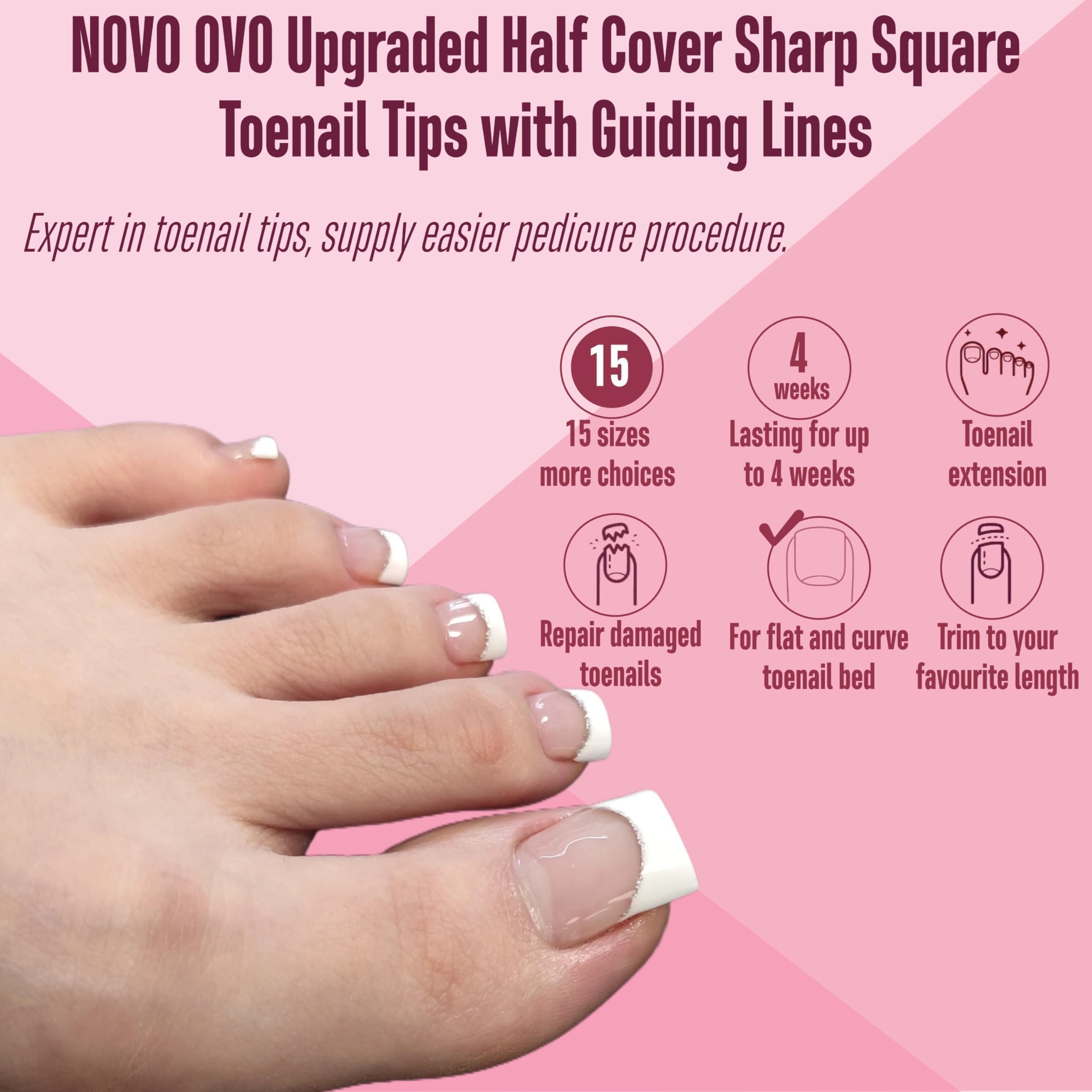 NOVO OVO toe tips ready for press, trim, paint with polish or powders