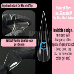 NOVO OVO twelve sizes with etched center for precise nail fit