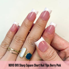 NOVO OVO white French tip press-on nails for salon-like at-home use