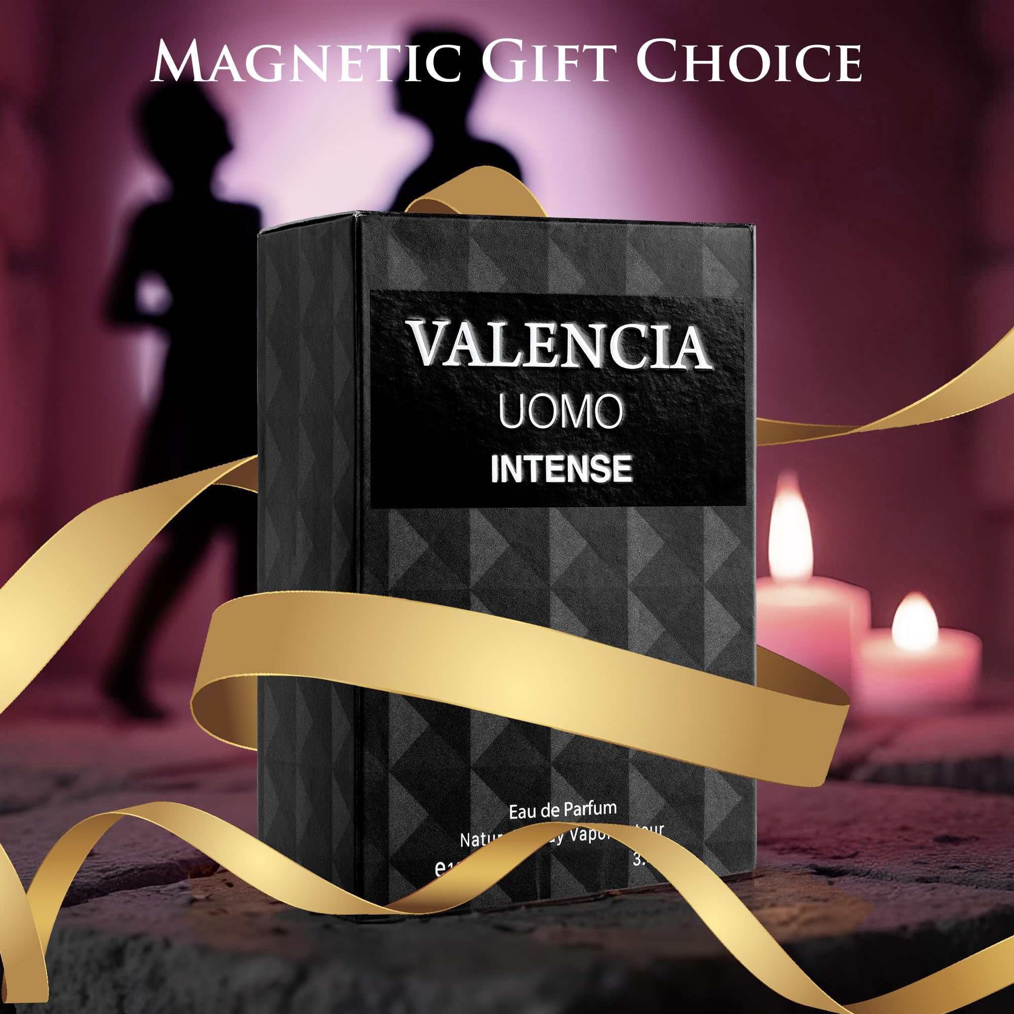 NovoGlow Valencia UOMO Intense gift-ready box and bottle for special occasions