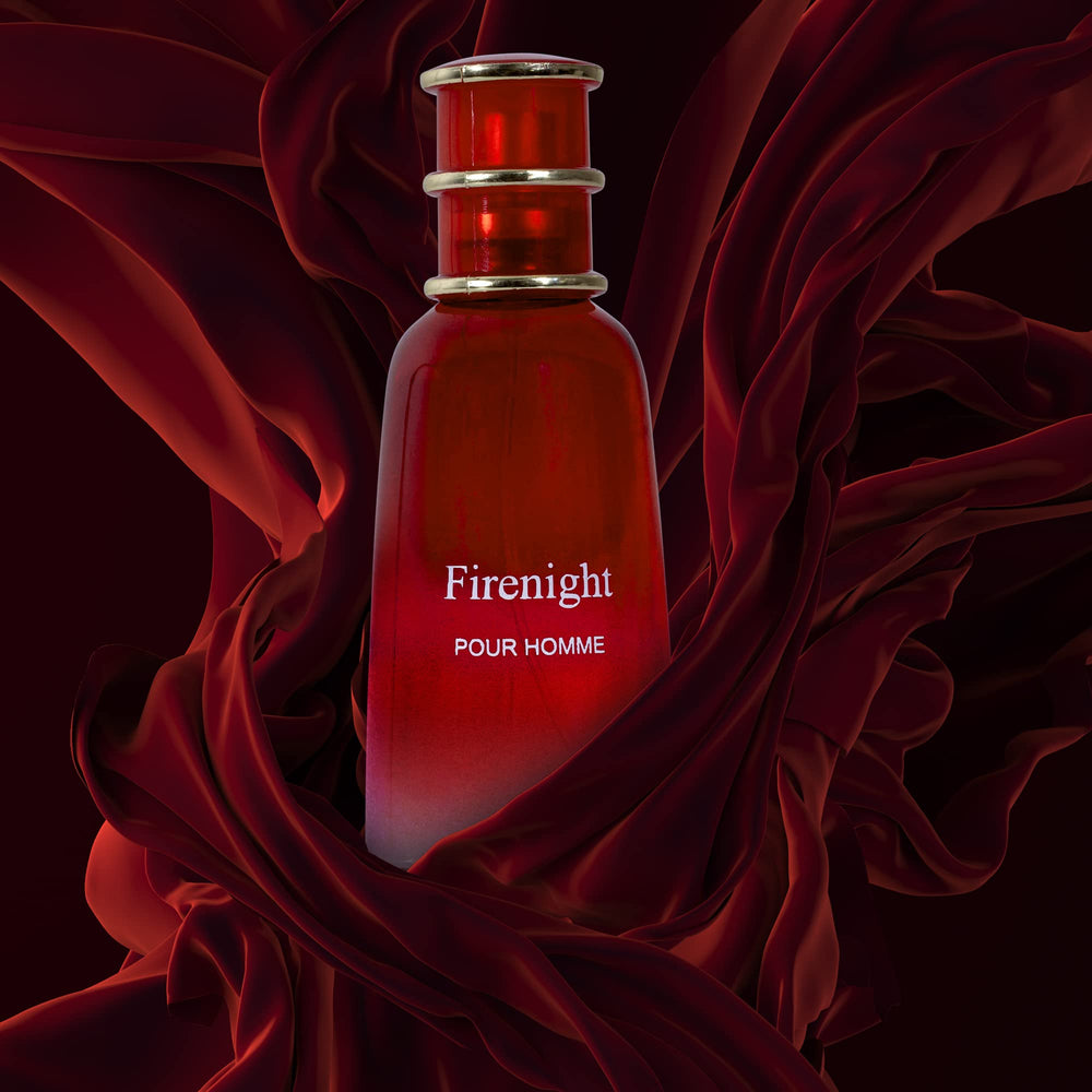 NovoGlow Firenight notes pairing cedar and sandalwood for a masculine edge.