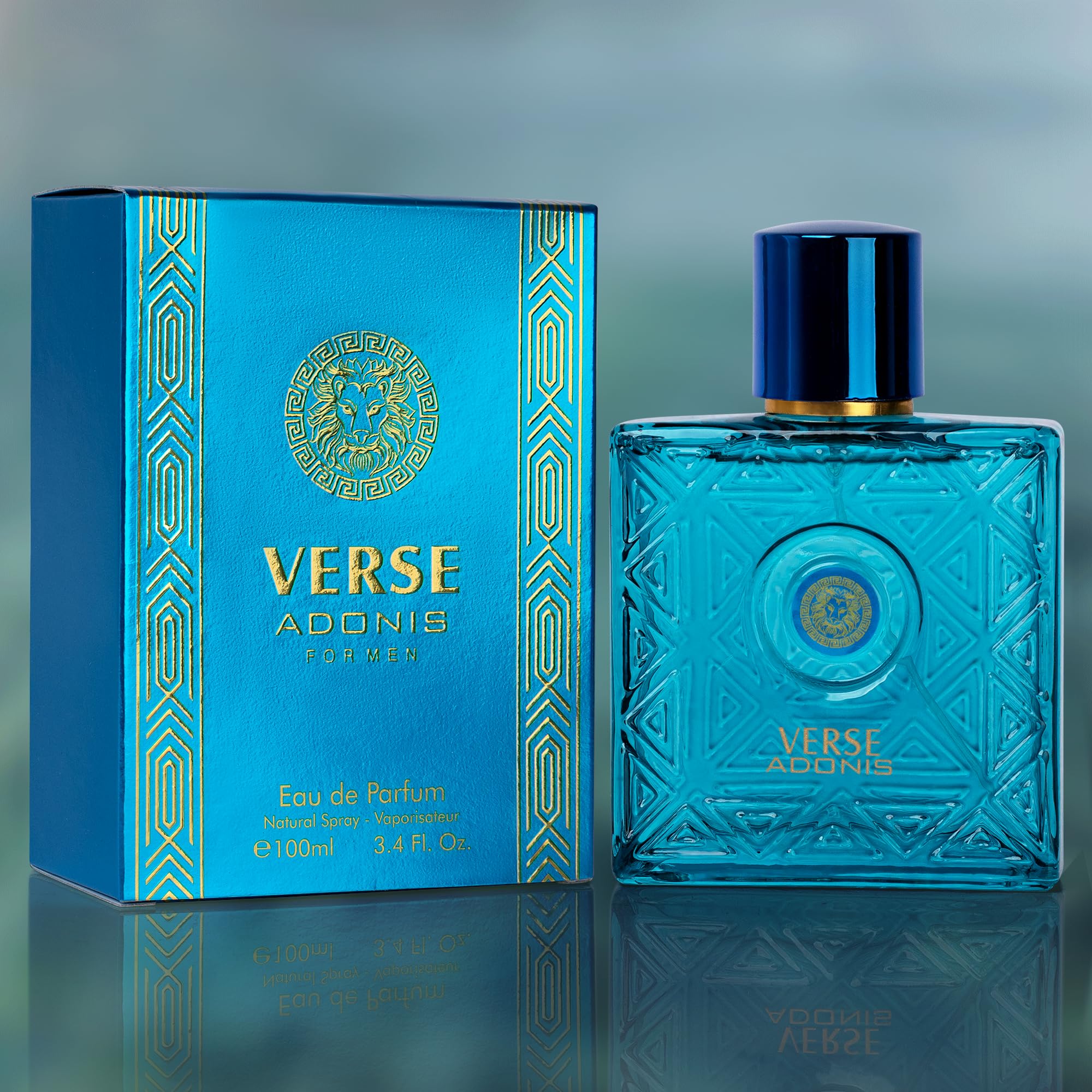 NovoGlow Verse Adonis base-notes woody amber hint reinforces confident, durable scent