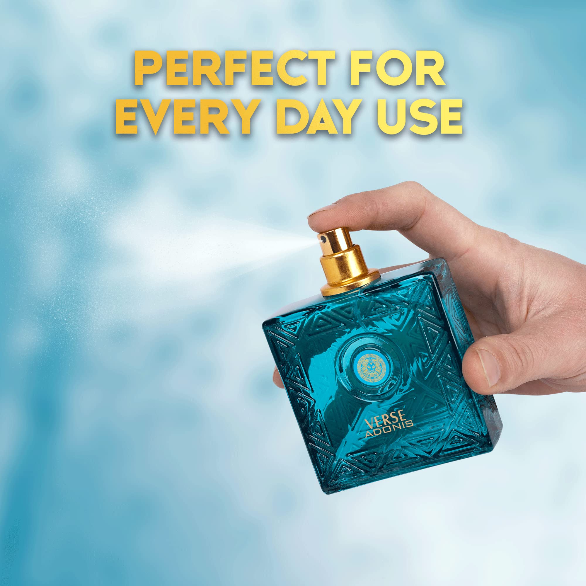 NovoGlow Verse Adonis bottle side view highlighting premium packaging and sleek design