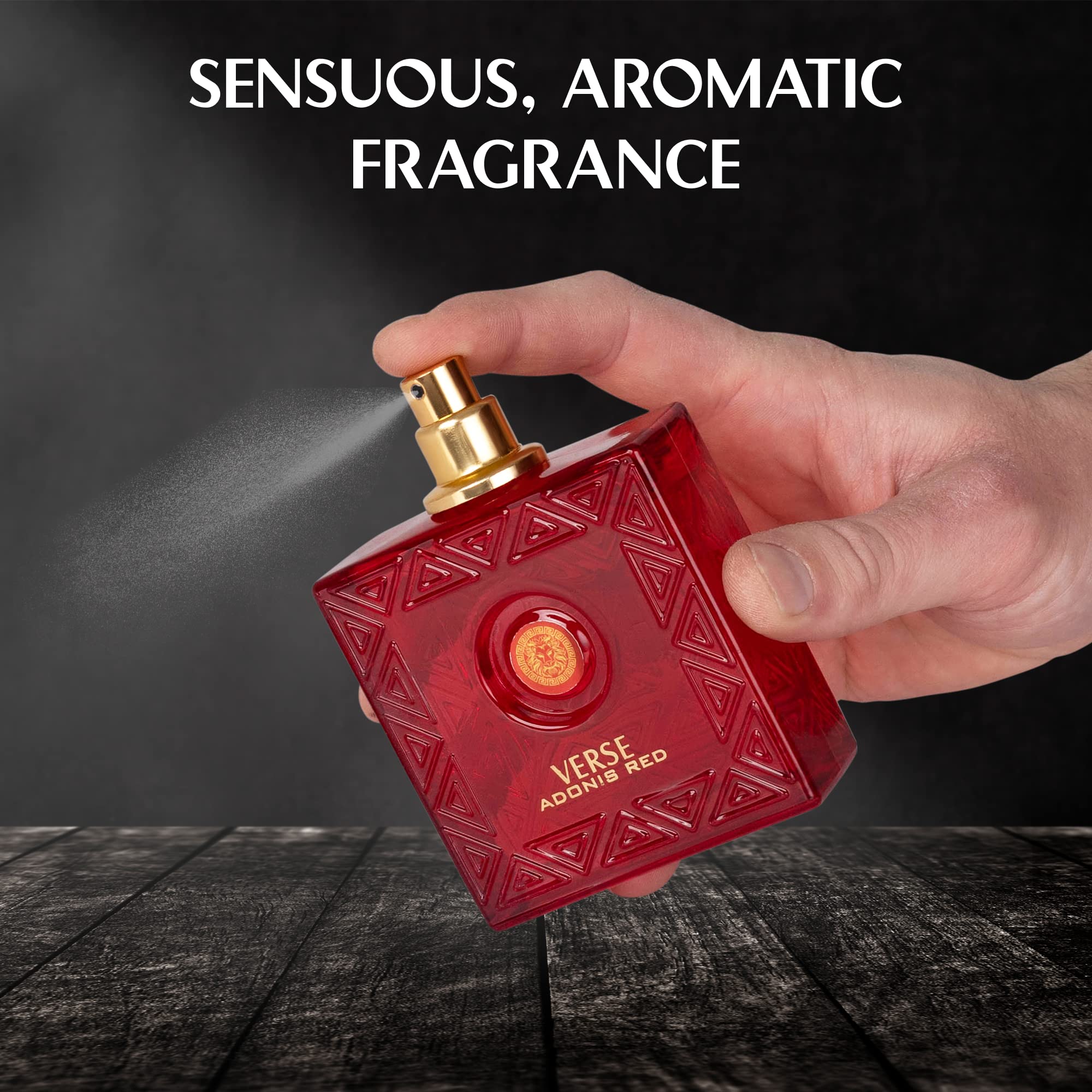 NovoGlow Verse Adonis Red spray nozzle in action for daily use.