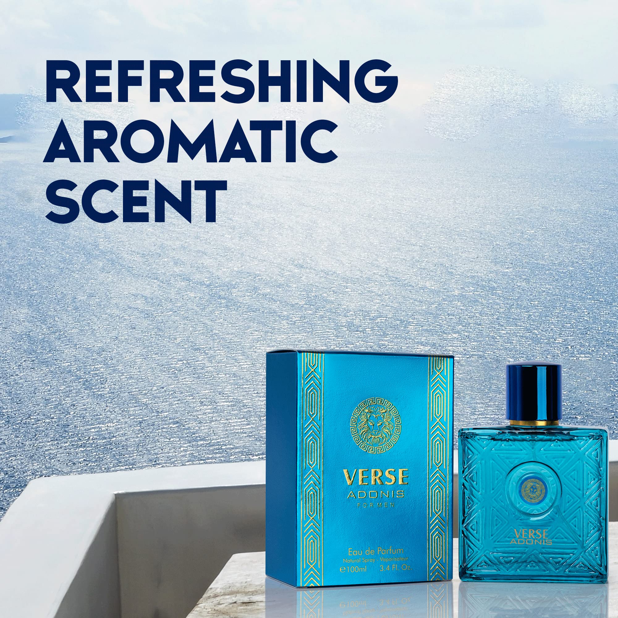 NovoGlow Verse Adonis top-notes splash shows citrus mint energy for active days