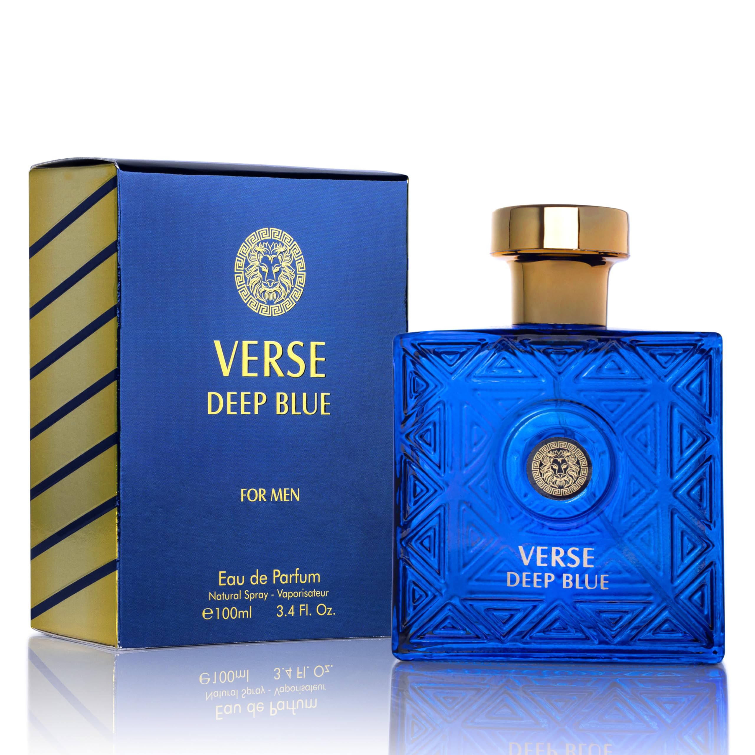 NovoGlow Verse Deep Blue bottle front for daily wear and confidence.