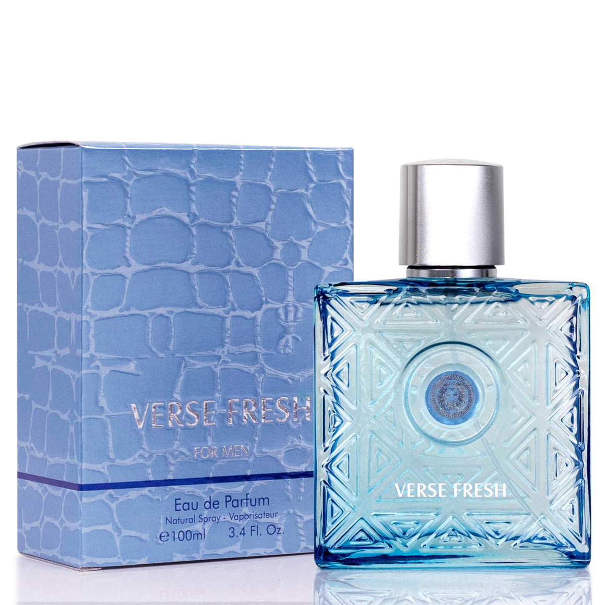 NovoGlow Verse Fresh bottle on a dresser suggesting all-day confidence