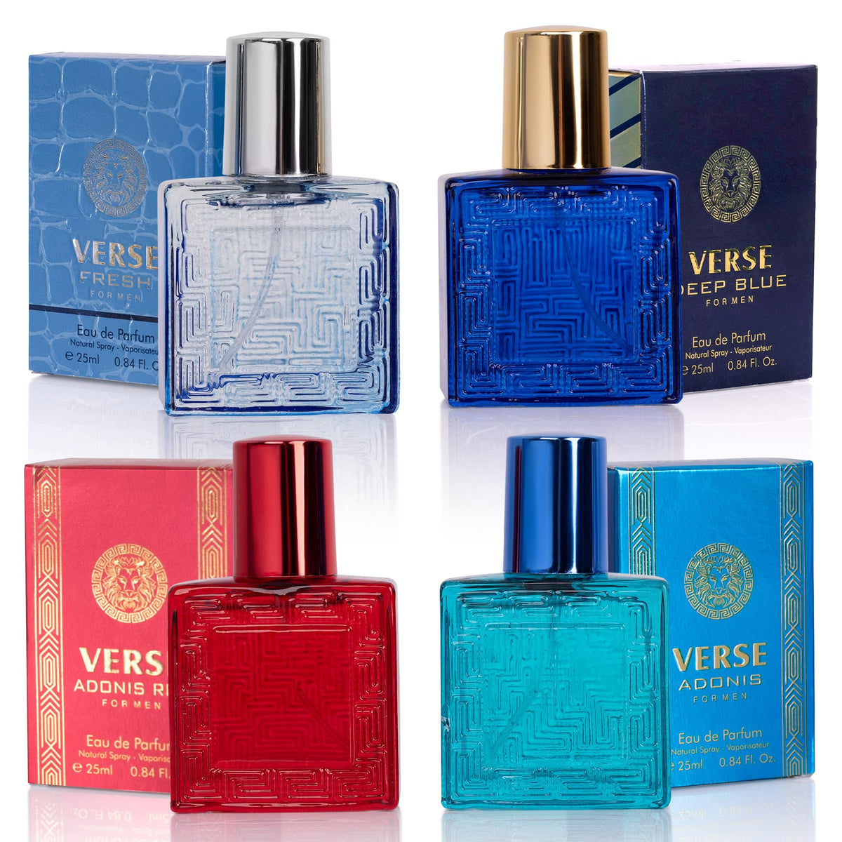 NovoGlow Verse Adonis bottle close-up highlights premium woody florals for daytime wear.