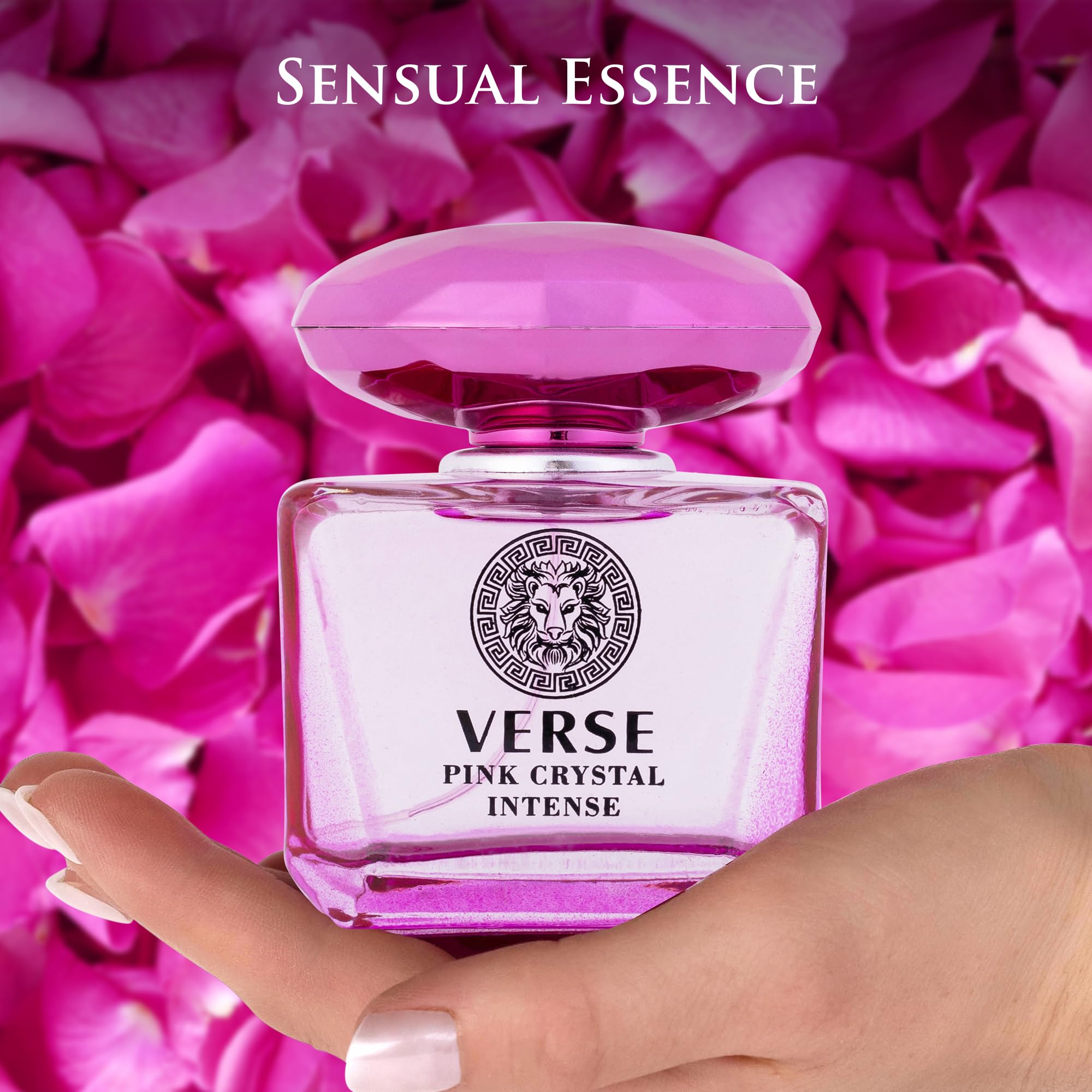 NovoGlow Verse Pink Crystal Intense ingredients note hints at fruity-floral profile.