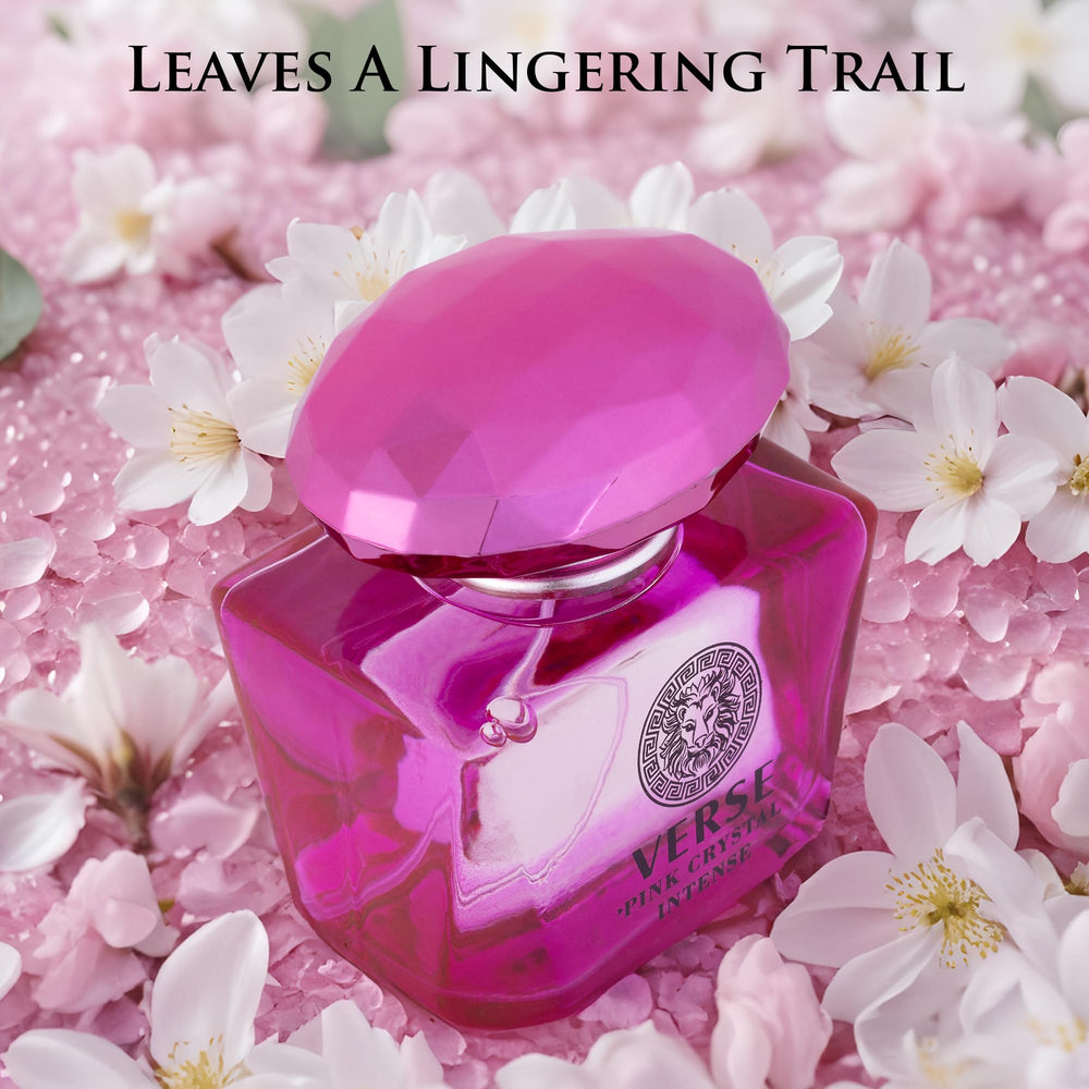 NovoGlow Verse Pink Crystal Intense tilt shot suggests radiant, all-day wearability.