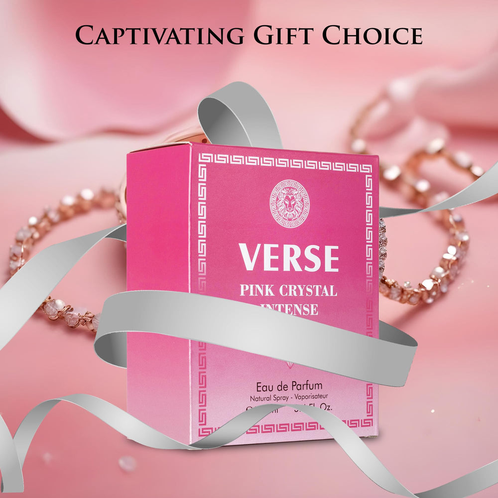 NovoGlow Verse Pink Crystal Intense worn-on-wrist shows lasting scent impression.