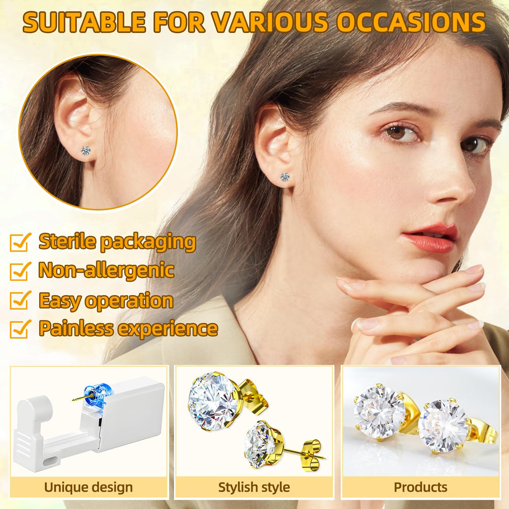 Novopiercing cleaning pads included for post-piercing hygiene