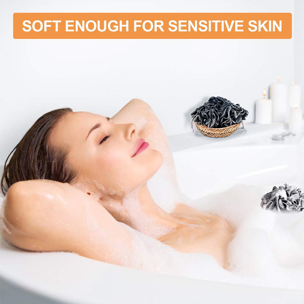 Novosun loofah soft exfoliation for comfortable shower routine