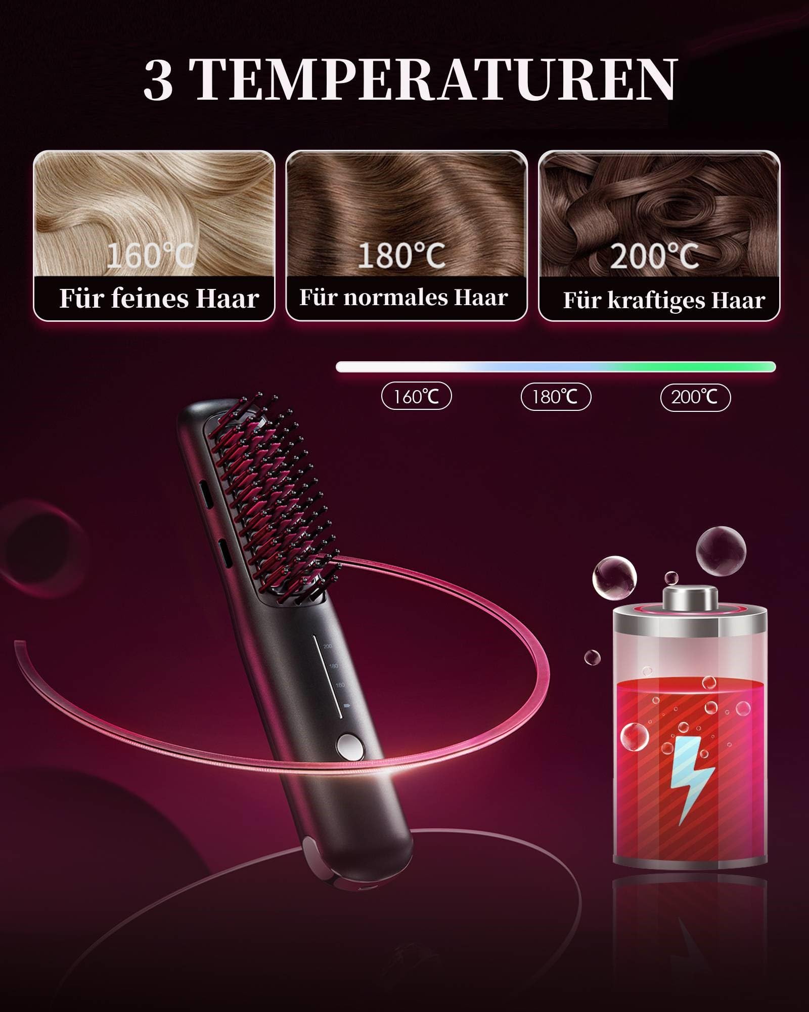 NOVUS Porta Mini negative ions reduce frizz for shiny, hydrated hair