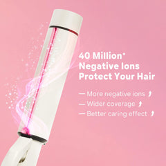 NOVUSPRO curling wand ion emission feature suggests frizz control and shiny finish.