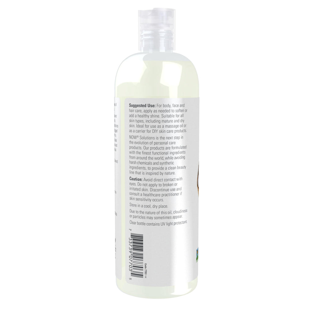 NOW Foods Solutions Liquid Coconut Oil massage-friendly texture supports soothing self-care