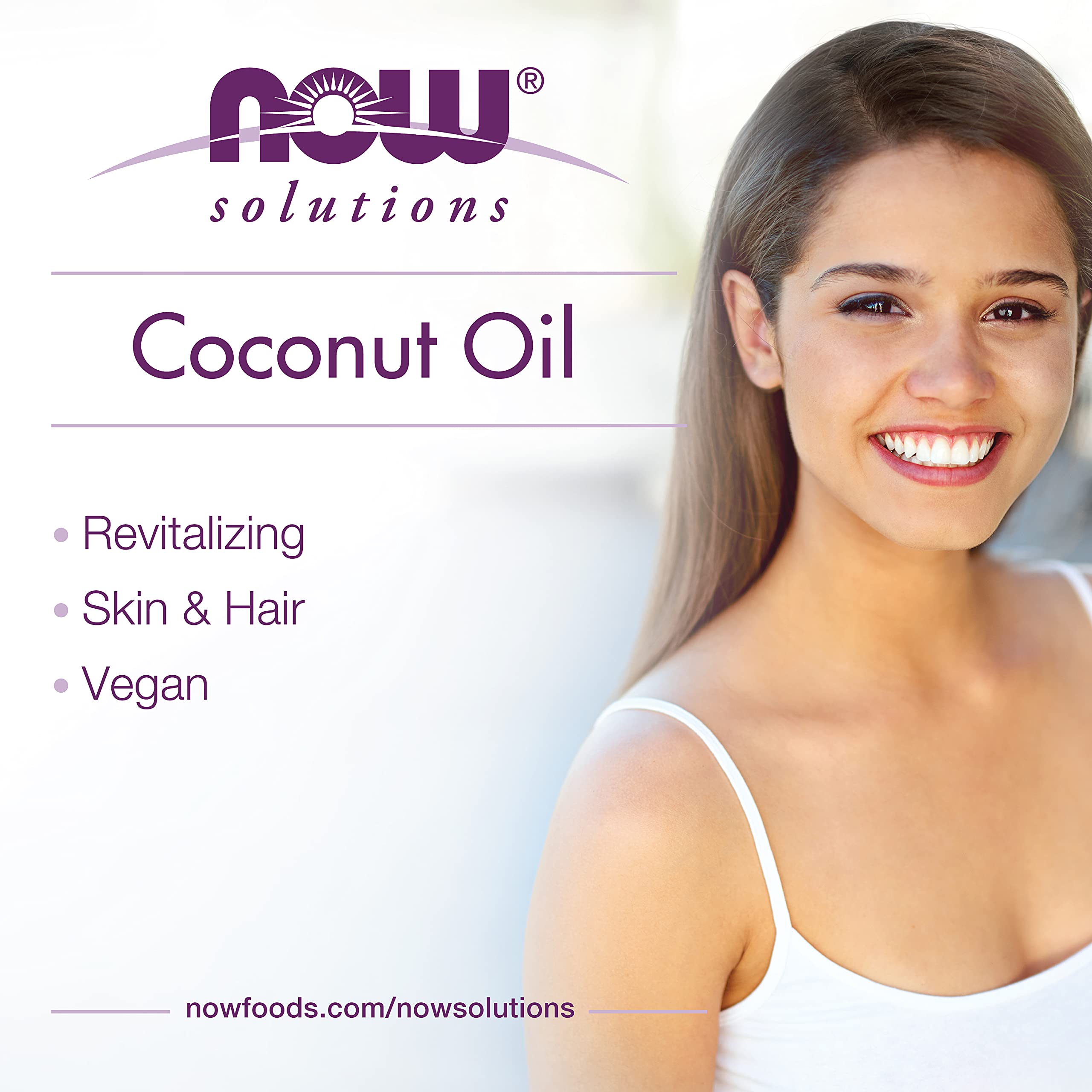 NOW Foods Solutions Liquid Coconut Oil UV-protected bottle preserves freshness during use