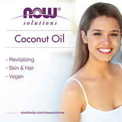 NOW Foods Solutions Liquid Coconut Oil UV-protected bottle preserves freshness during use