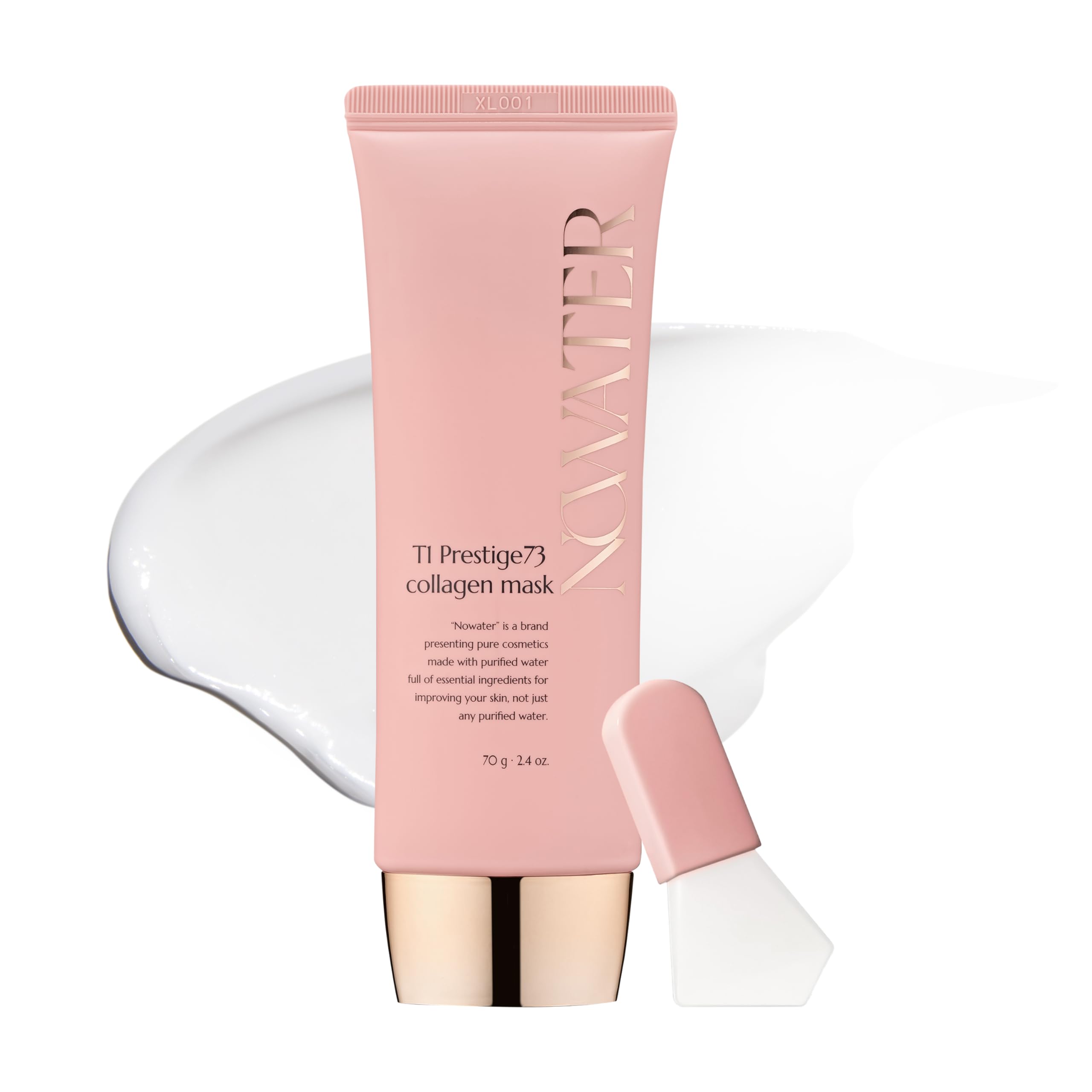 NOWATER Collagen Wrapping Mask application delivering glass skin glow.