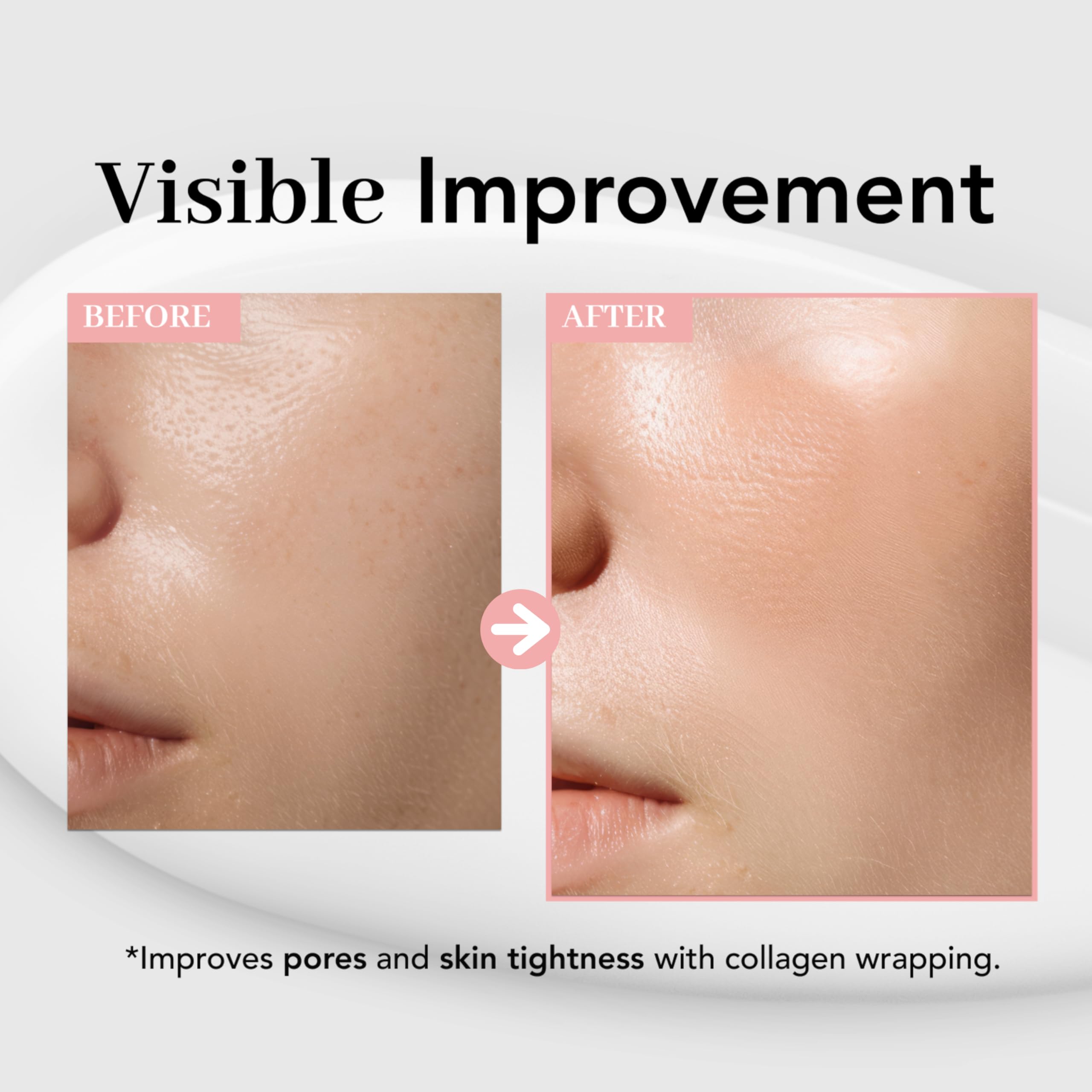 NOWATER Collagen Wrapping Mask peel-off action for quick, comfortable removal.