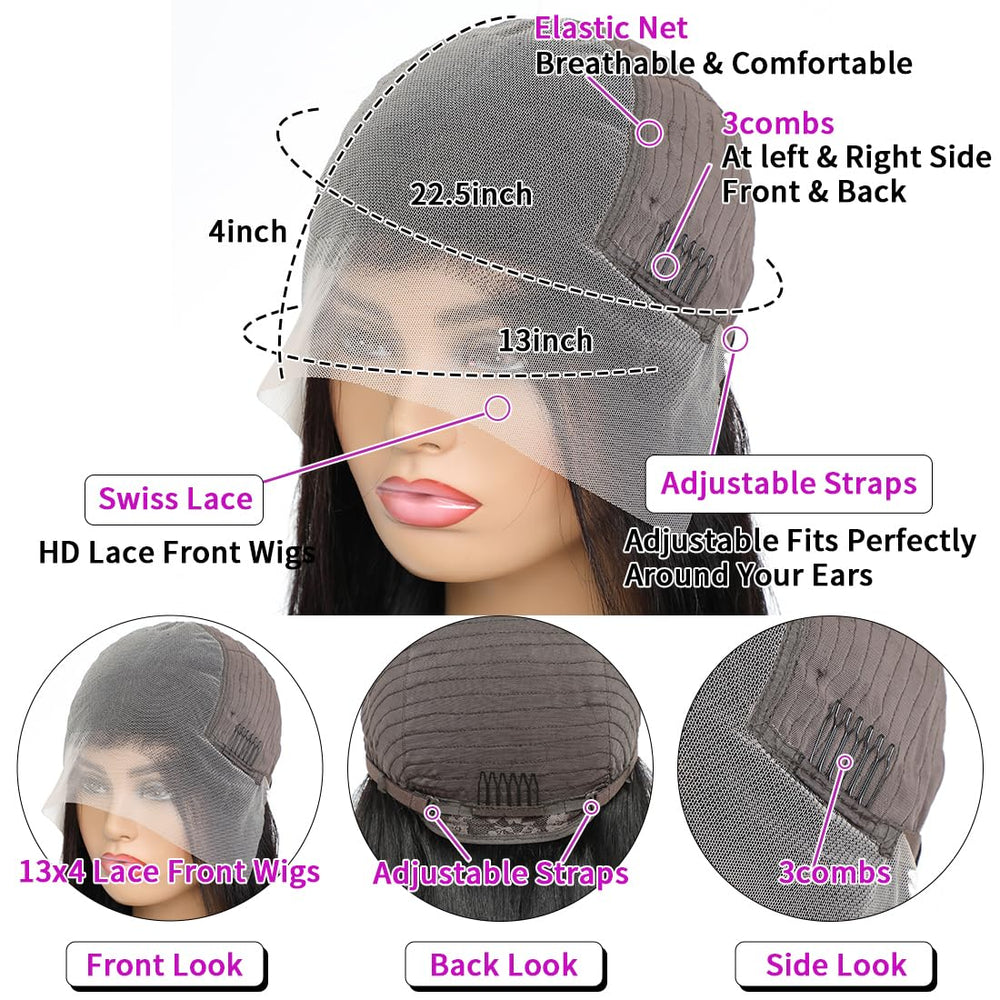 Noxlouis 13x4 lace front wig demonstrated on model