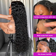 Noxlouis pre-plucked deep wave hairline for a seamless front look