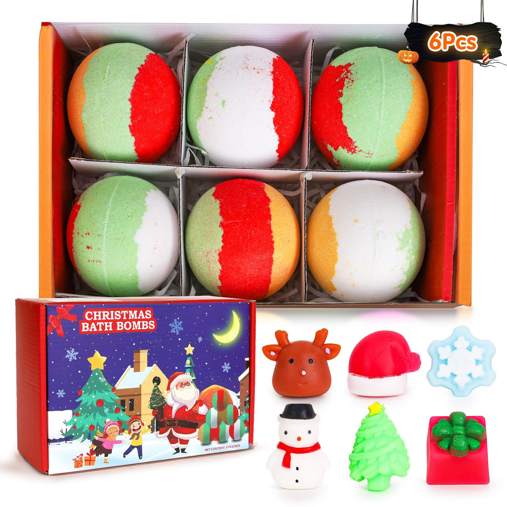 NPET Christmas tree bath bomb releasing vibrant color and joyful scents.