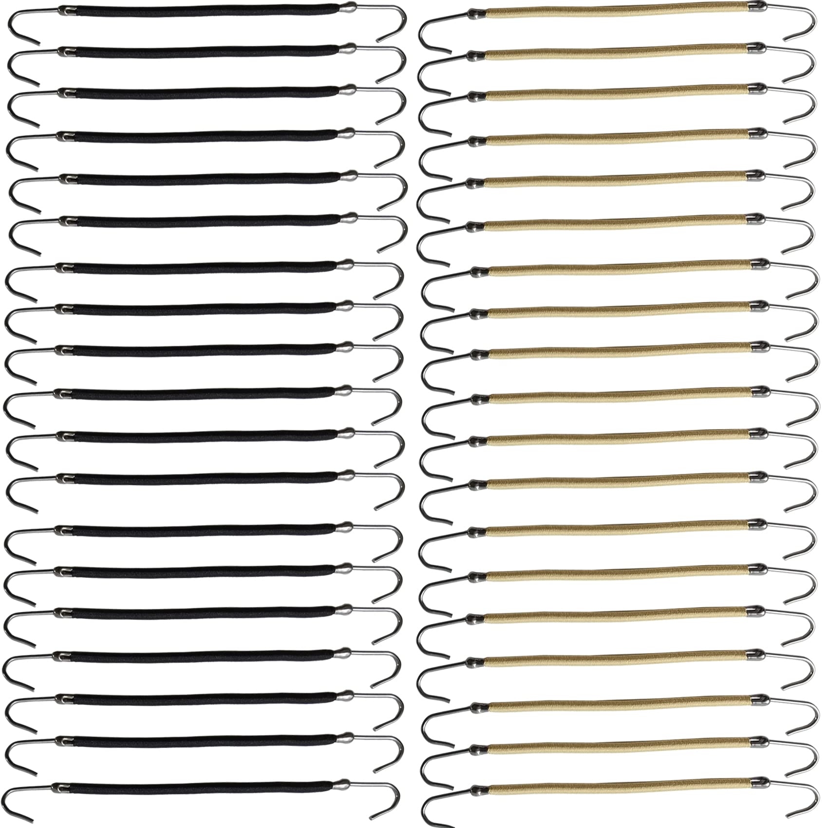 NSBELL ponytail hooks 40-piece pack in black and apricot for quick daily hairstyles.
