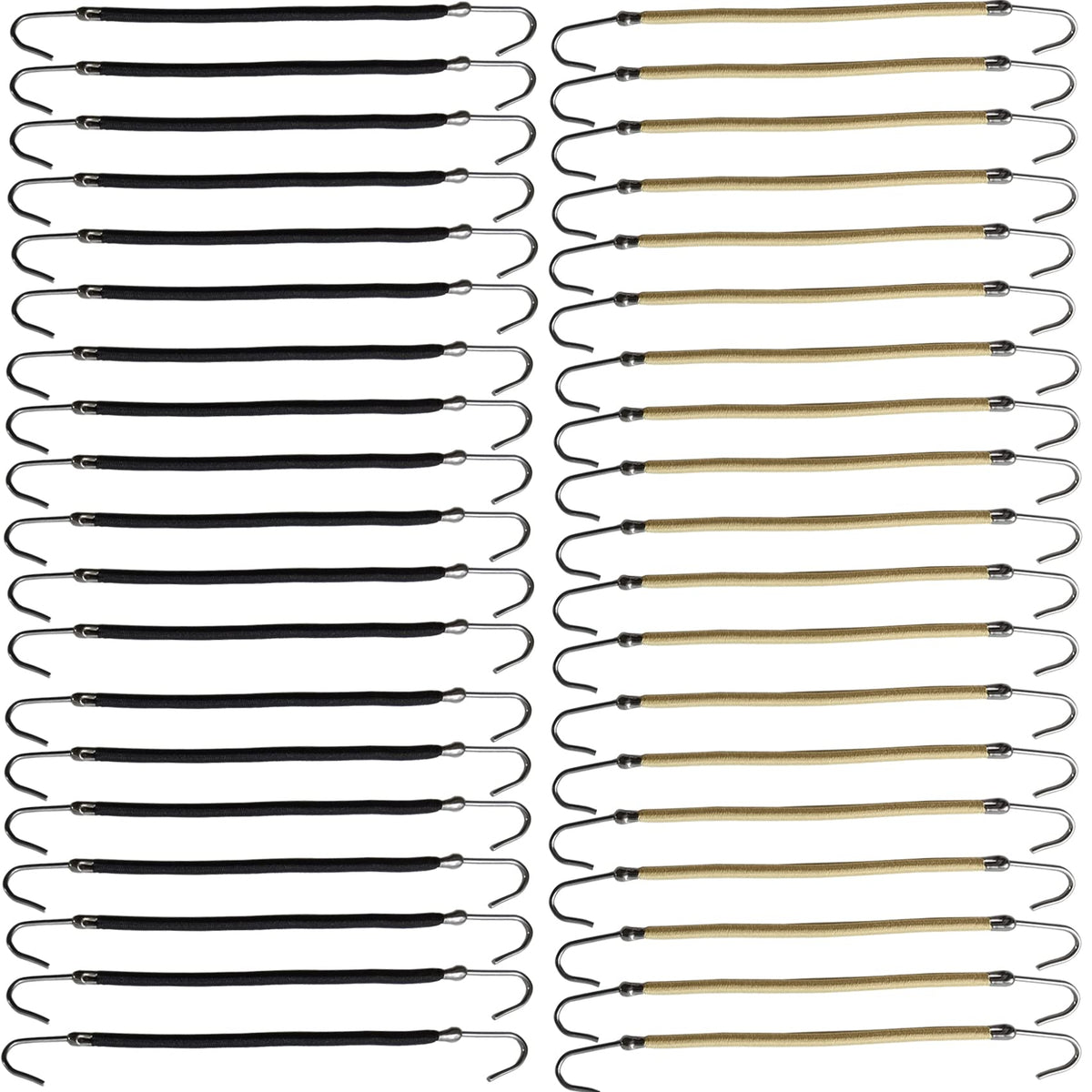 NSBELL ponytail hooks 40-piece pack in black and apricot for quick daily hairstyles.