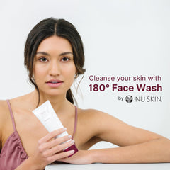 Nu Skin 180° Face Wash with grape seed extract supports antioxidant protection.
