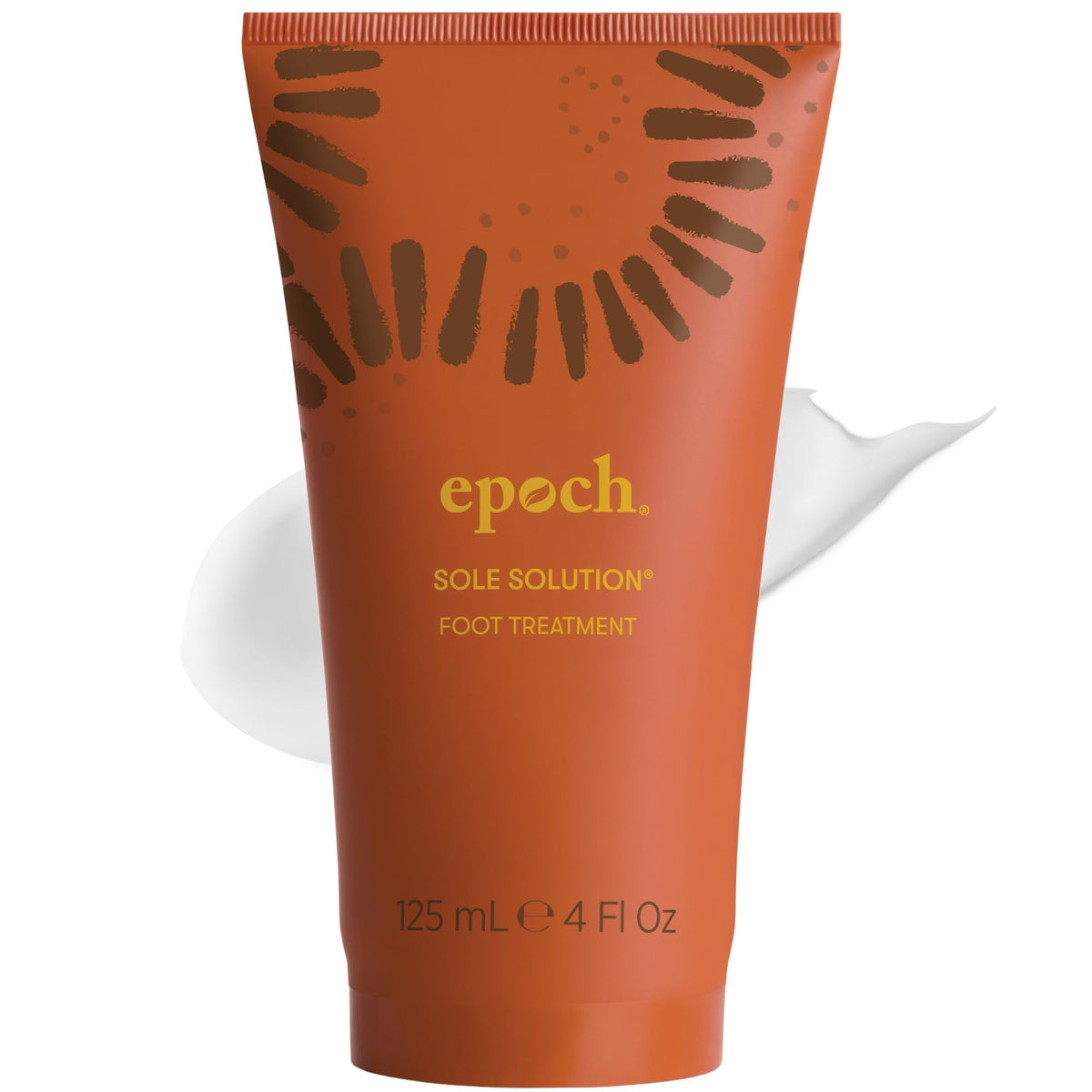 Nu Skin Epoch Sole Solution bottle closeup showing rich foot moisturizer for deep hydration
