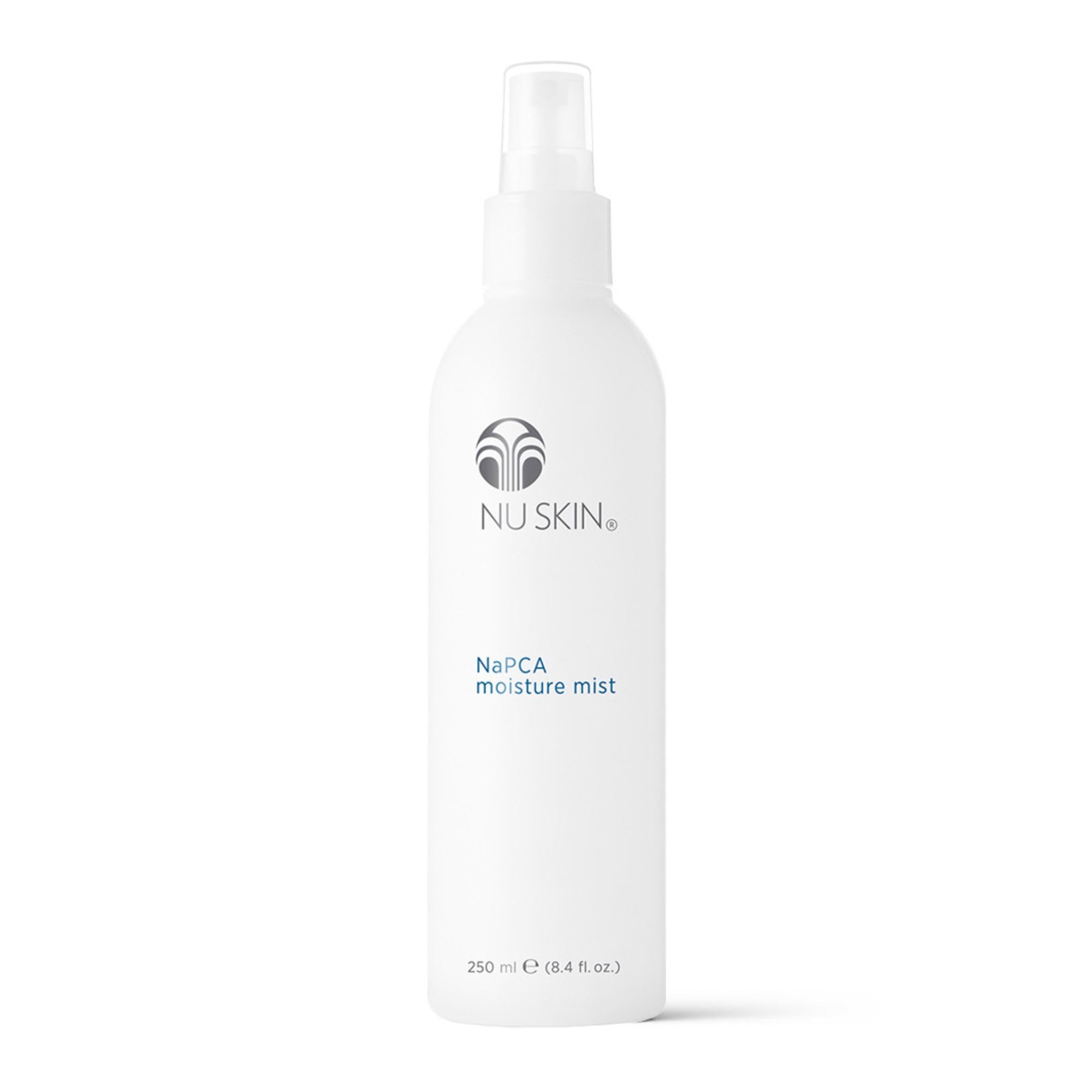 Nu Skin NaPCA Moisture Mist bottle ready for on-the-go hydration