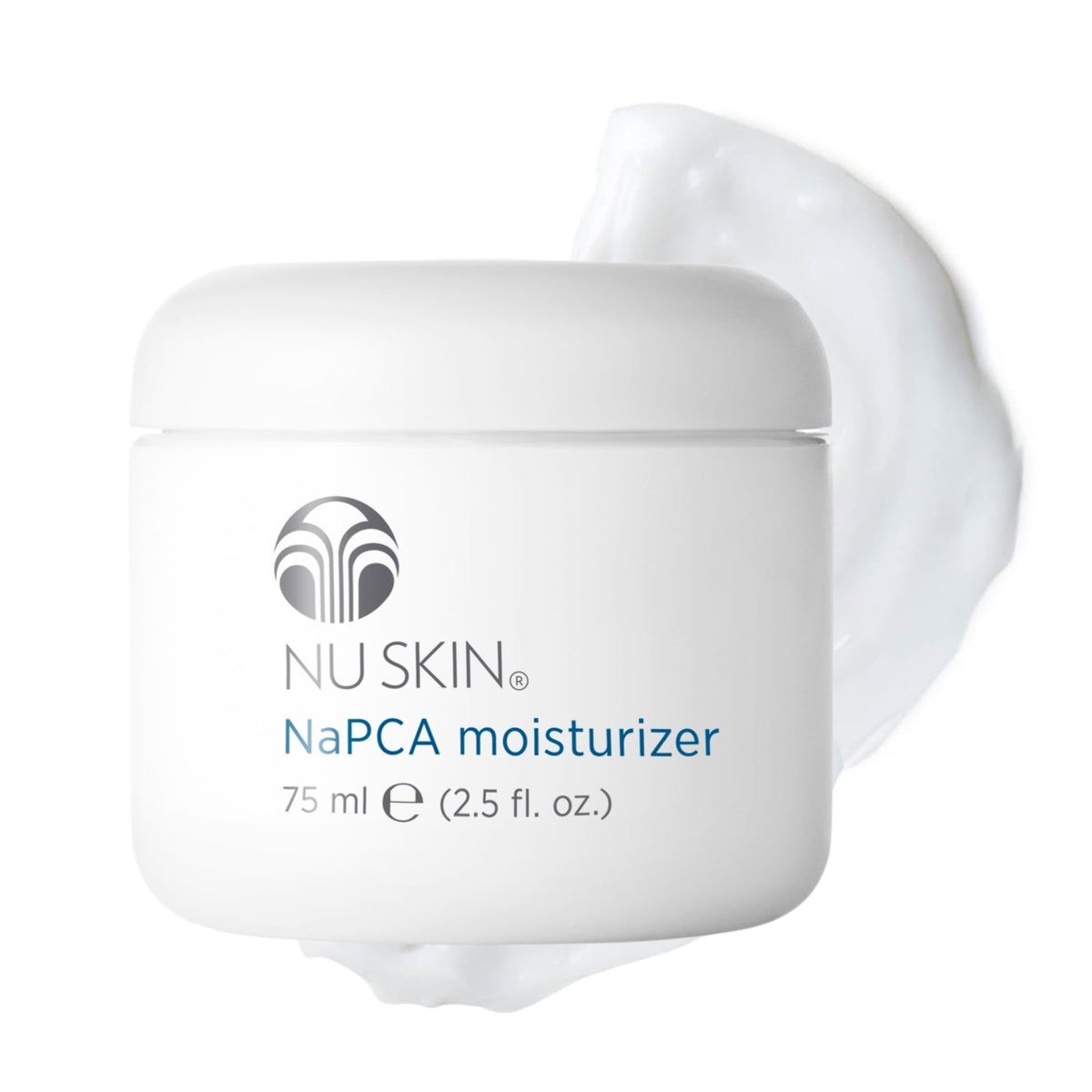Nu Skin NaPCA Moisturizer bottle closeup for all-day hydration.