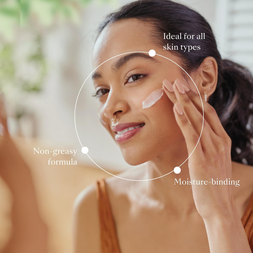 Nu Skin NaPCA Moisturizer highlights sodium PCA and hyaluronic acid for moisture.