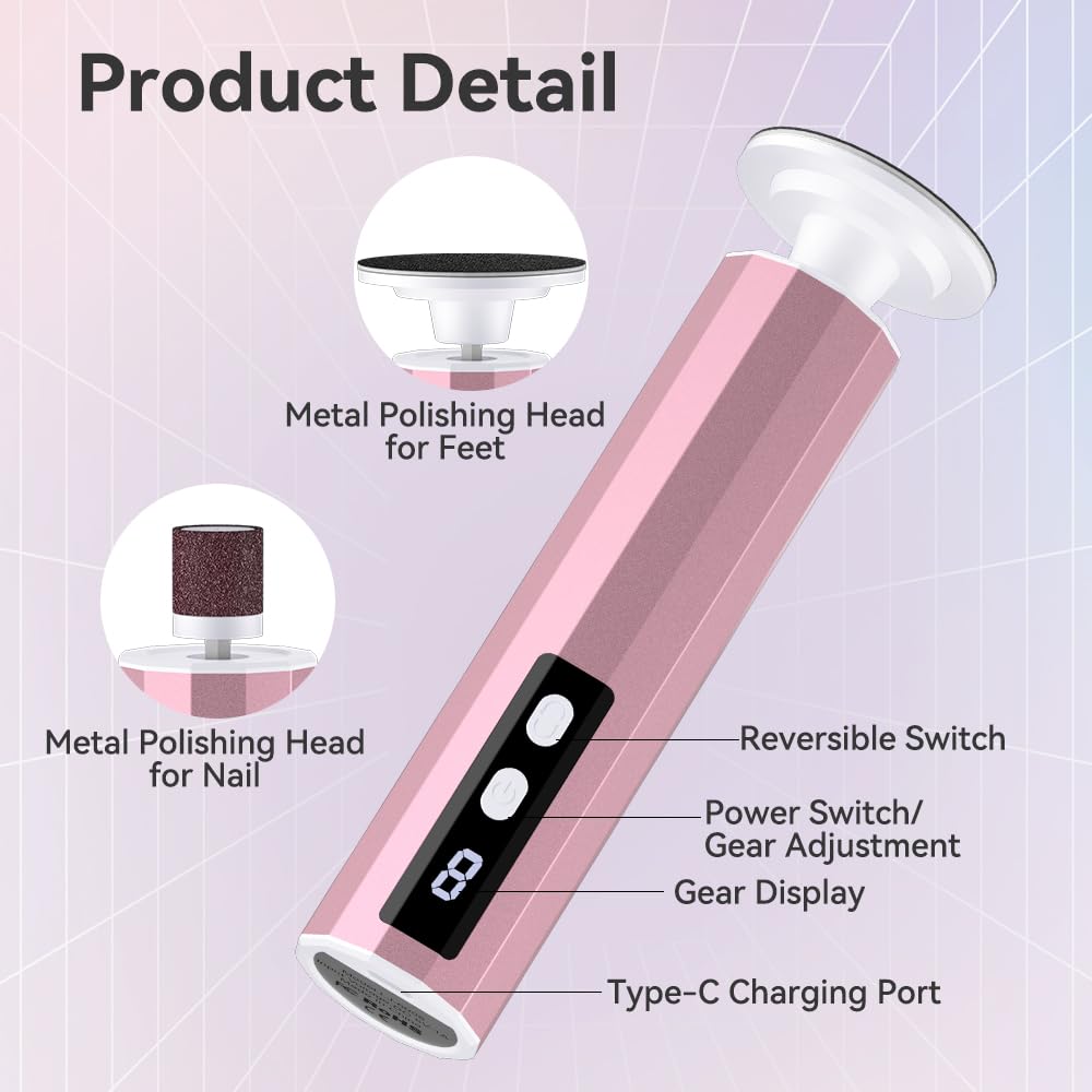 NUAKENE portable pedicure tool in case highlights travel-friendly design.