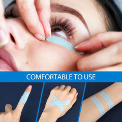 Nuanchu eyelash-extension tape on skin demonstrates comfortable wear