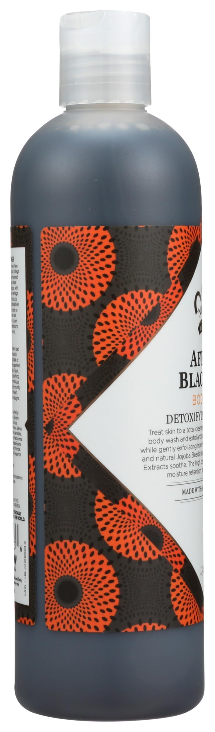 Nubian Heritage Body Wash palm ash and plantain peel support natural cleansing.