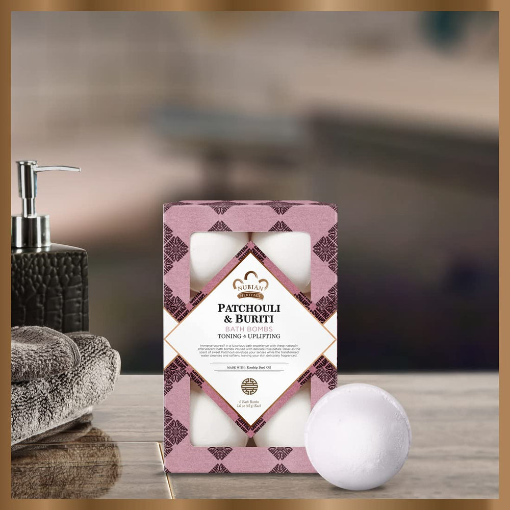 Nubian Heritage cruelty-free bathcare branding emphasizes ethical skincare.