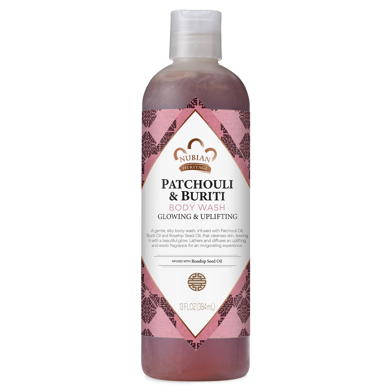 Nubian Heritage Patchouli & Buriti bottle-pour for a refreshing cleanse.