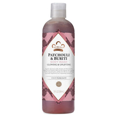 Nubian Heritage Patchouli & Buriti bottle-pour for a refreshing cleanse.