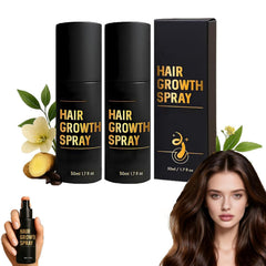 Nuckhuce Hair Growth Spray bottle application shows lightweight hydration for all hair types.