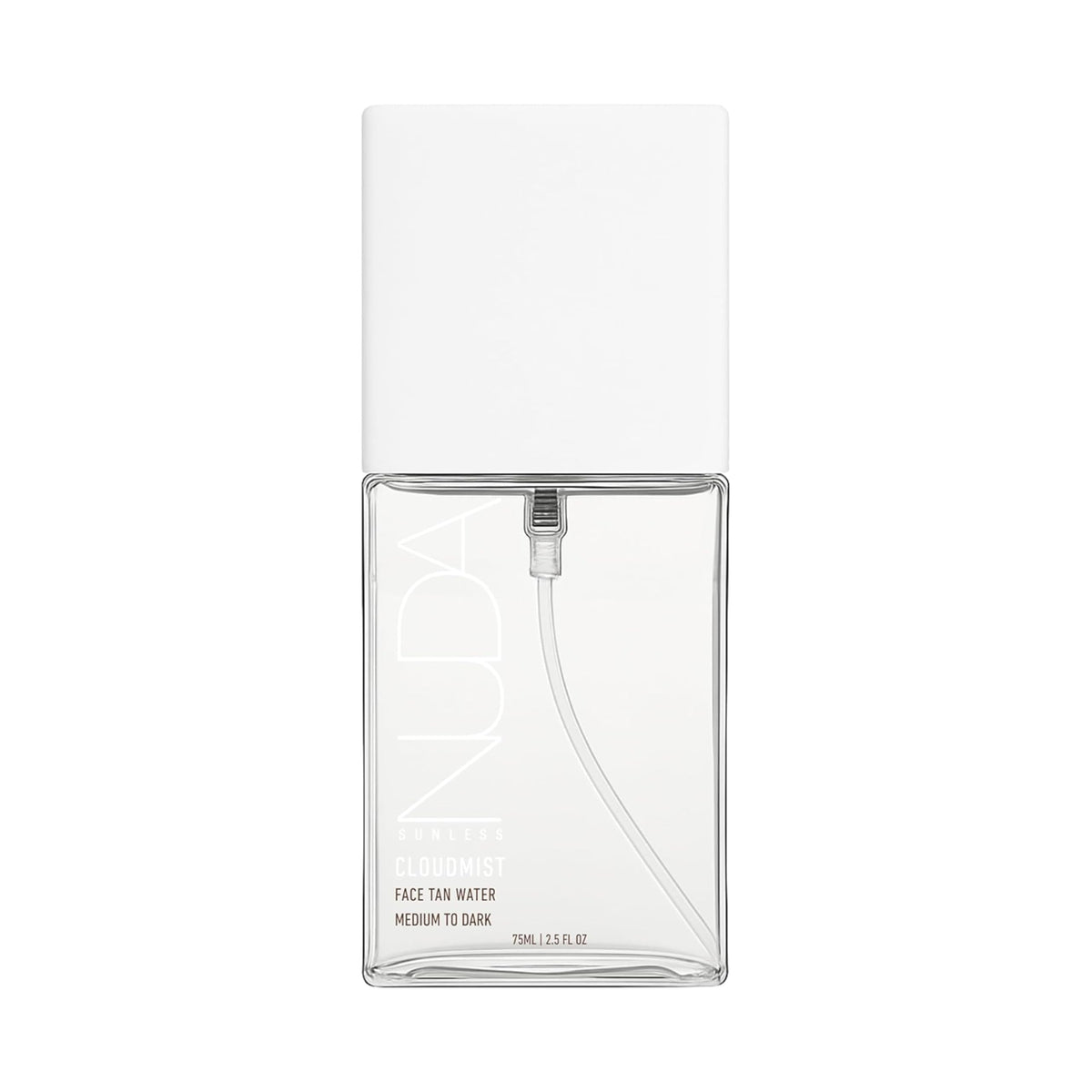 Nuda CloudMist face tan water bottle for a lightweight, buildable glow.