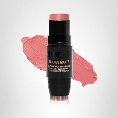 Compact travel-friendly Nudestix Nudies Blush Stick Naughty N’ Spice in bag