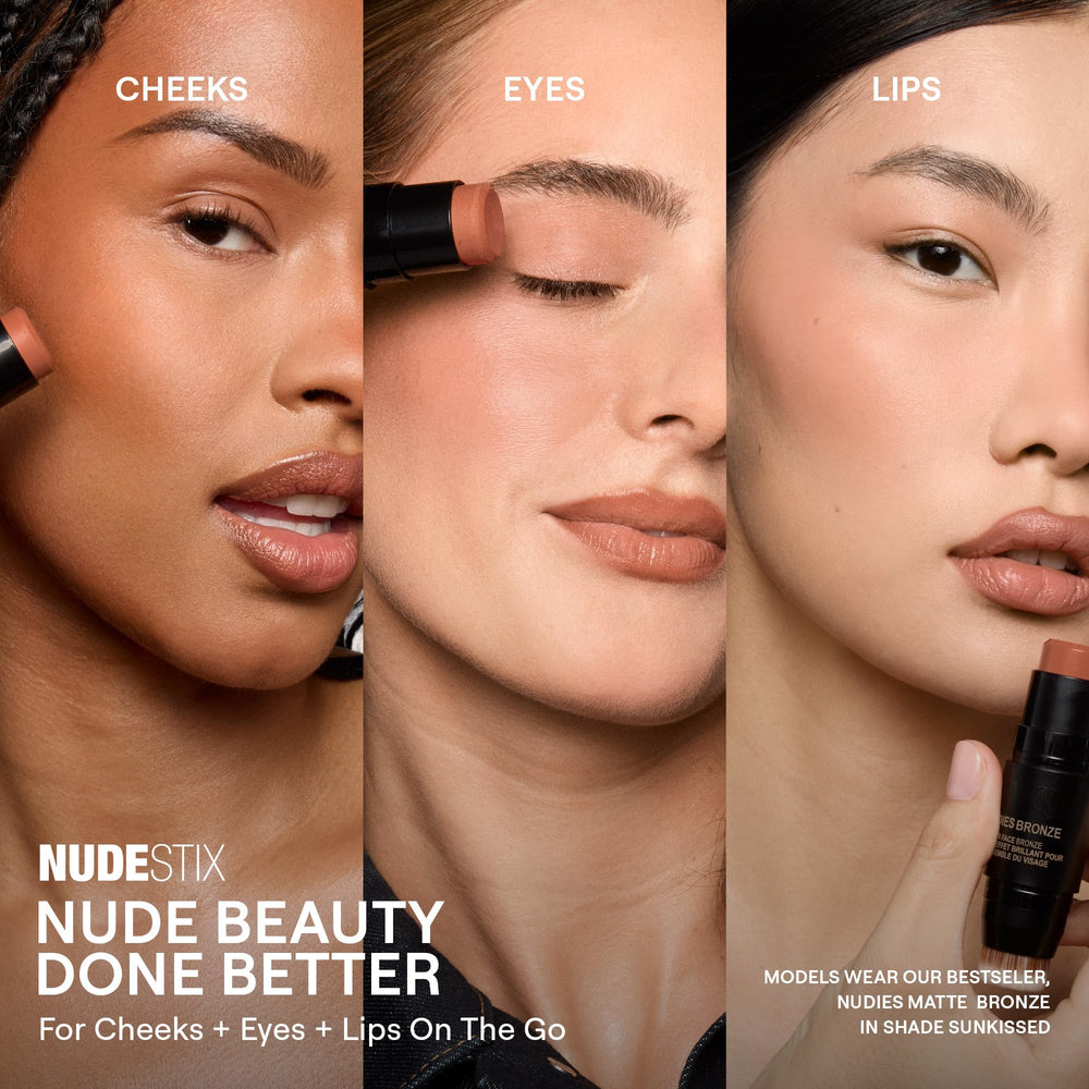 Nudestix Nudies Bronze Bondi Bae recyclable tin packaging highlight.