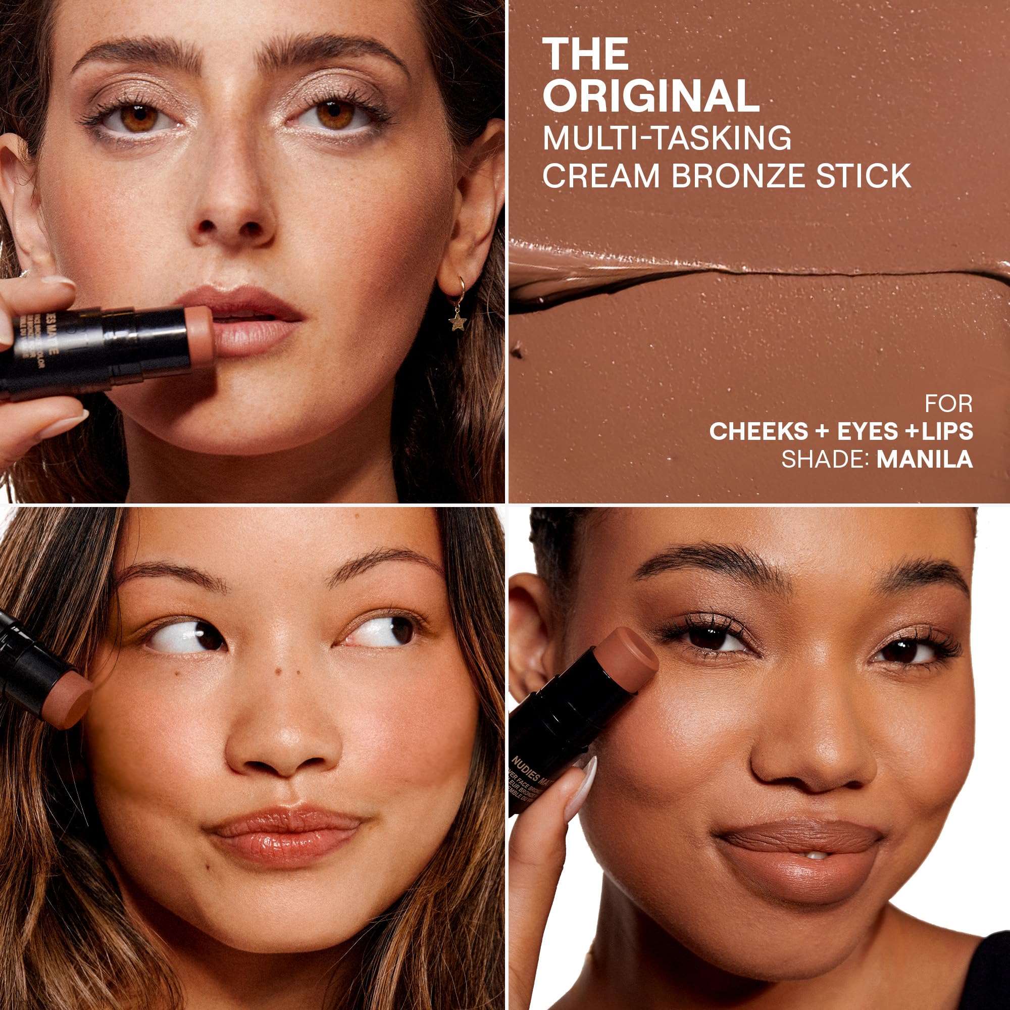 Nudestix Nudies Bronze Manila built-in brush aids precise blending on the go