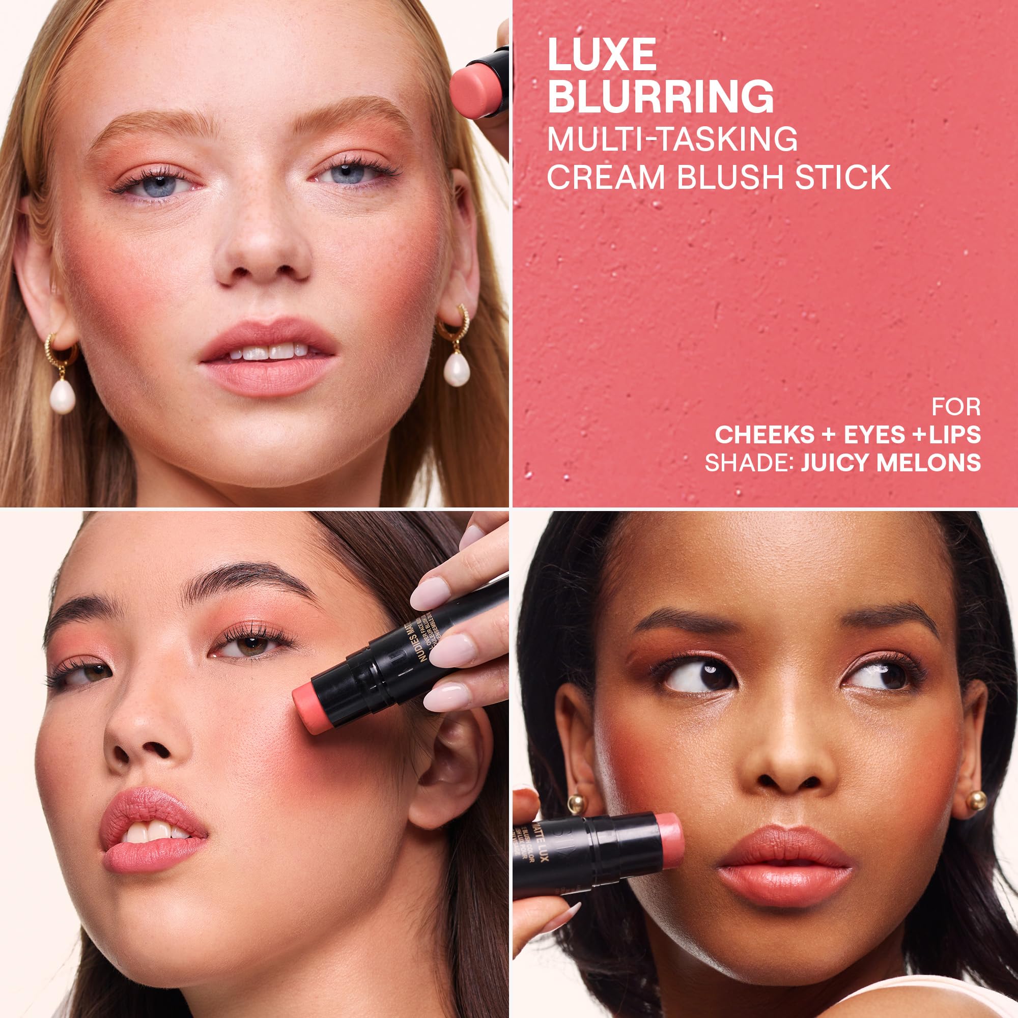 Built-in brush closeup on Nudies Matte Lux for easy application.