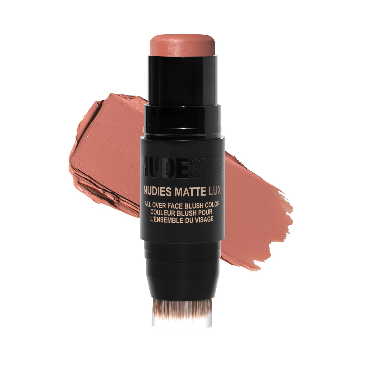 Nudestix Nudies Matte Lux nude buff compact for portable natural warmth.